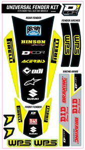 D-COR TRIM KIT YELLOW WPS UNIVERSAL FOR FULL SIZE MOTORCYCLES